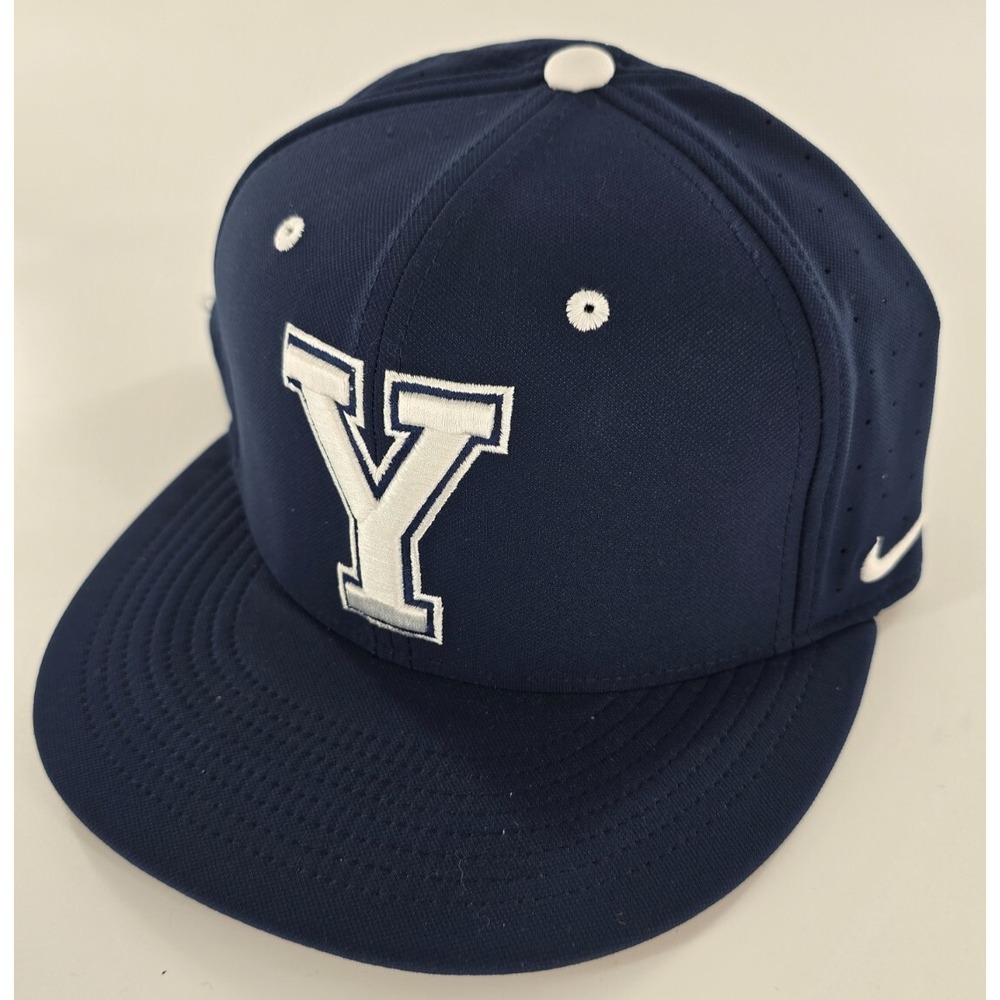 Nike BYU Cougars College Navy Blue Flat Bill Fitted Cap Hat Adult 7 3/4 NEW